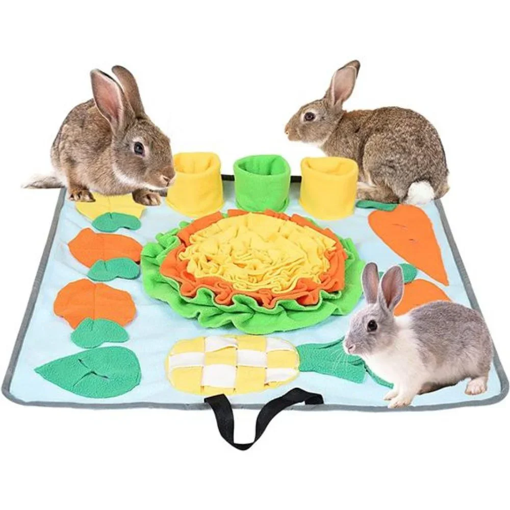 22inchX22inch Foraging Rabbit Snuffle Mat Enrichment Toy Washable Pet